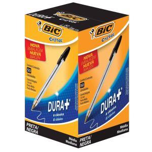 Caneta Bic preta caixa com 50 unidades